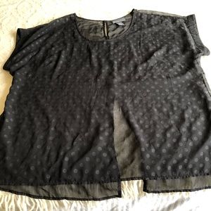 Sheer black blouse